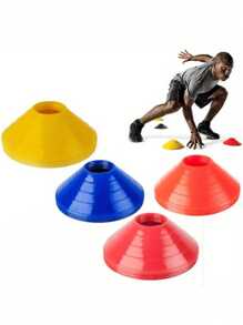 10pcs/Set Soccer Training Cones, Flat Marker Discs, Obstacle Bollards, Drill Sign Markers