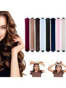 3/1 件无热卷发器隔夜吹干卷发器，配有奢华包包丝巾，无热卷发器头带，适合睡眠，无热卷发器头带带钩，适合所有发质，适合大波浪卷发和睡前卷发，3 厘米超大直径，非常适合懒散的人、返校、旅行度假必需品、女士发饰