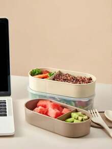WORTHBUY Portable Lunch Box Student Office Worker Bento Box Salad Fruit Food Contanier With Compartment Keeping Box