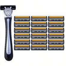 Premium Men's Razor With 3-Layer Stainless Steel Blades, Manual Razor Replacement Head, Gift For Father's Day, Christmas, Mother's Day