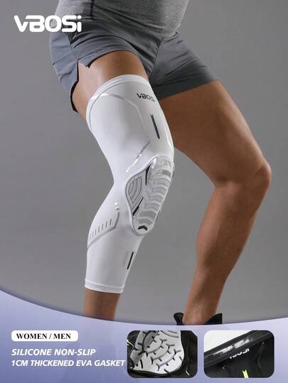 VBOSI 1 件装 男女款蜂窝防撞加厚护膝护腿套 适用于篮球、排球、足球运动训练