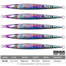 PROBEROS 5 Stücke Jigging Weitwurf Eisenblech Köder, Nanyou Hochsee Angelköder Eisenblech Fisch, Boot Angeln biobasierter künstlicher Köder 180g-280g