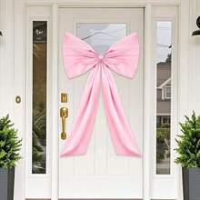 1 szt., czarny, różowy, biały, złoty, duża satynowa kokarda dekoracja na przyjęcie urodzinowe, dekoracja ścienna, odpowiednia dla dziewcząt, kobiet, tło wystroju domu, przyjęcie weselne, przyjęcie z okazji ukończenia szkoły, wieczór panieński