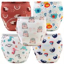 5pcs Reusable Baby Potty Training Underwear, Comfortable Breathable Thin Anti-Leak Cloth Diapers For Newborn Baby Boys Girls, Washable, Breathable Training Pants, Leakproof, Unisex, All Season Infant Clothing - Elegant Printed Patterns, Great Gift For Every Baby - Multicolor - View 10