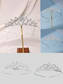 1 件时尚简约花冠蝴蝶设计头带，新娘婚礼派对头饰 - 頭箍髮飾 - 查看 1