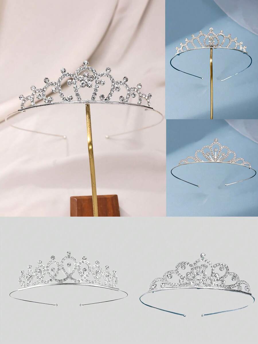 1 件时尚简约花冠蝴蝶设计头带，新娘婚礼派对头饰 - 頭箍髮飾 - 查看 1