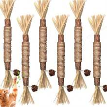 6pcs Catnip Sticks, Cat Teaser Wands, For Cat Chewing, Cat Toy, Cat Dental Care Toy, Catnip Chewing Sticks, Must-Have For Pet Owners