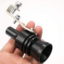 Car Turbo Sound Muffler Exhaust Pipe Roar Maker Whistle Sound Loud XL Black - 1 - Xem 2