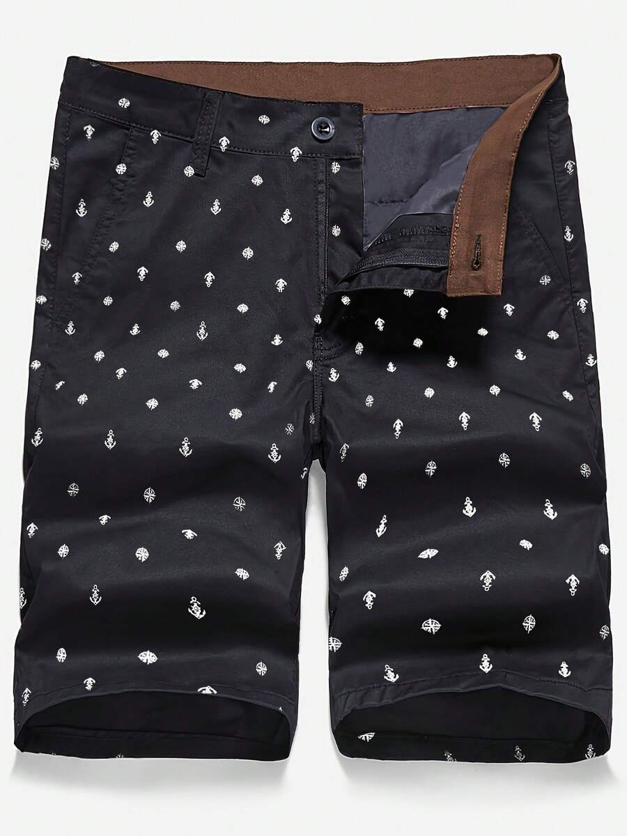 Men's Shorts Summer Casual Shorts,With Slant Pockets Graphic Colorful Work,Summer,Vacation - 黑色 - 查看 1