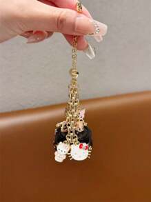 Sanrio Correa compatible con de 38/40/41/42/44/45/46/49mm, 1 pieza de accesorio decorativo de muñeca con diseño lindo de Kuromi el gato de Sanrio