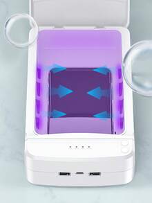 CasaBella Esterilizador de herramientas con luz UV y temporizador – Caja esterilizadora portátil USB para salón, hogar o viaje – Para herramientas de uñas, joyería, llaves, teléfono, relojes – Material ABS con tapa y botón de seguridad - Caja de desinfección - Ver 6