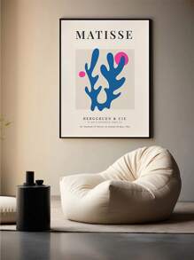1pc MODERN GALLERY WALL Wall Art Prints, Matisse Blue And Pink Printable Wall Art Poster Gift For Her, Maximalist Decor, Unframed