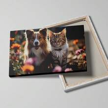 1 Pc Canvas Painting,TV, Dog, Cat, Flowers, Wooden - Table, Plant,Wood Framed Painting (1) Thickness 2.5 Cm/ 1 Inch-Home Decoration For All Occasions,Ideal New Year, Valentine's Day,Thanksgiving,Easter,Christmas Gift,Room Decoration Aesthetic,Wall Decoration Art,Perfect Gift,Autumn And Winter Wall Decoration,Living Room Decoration, Bedroom Decoration, Kitchen Decoration, Entry Decoration, Bathroom Decoration, Direct Wall Painting, High Quality Wall Painting Poster,Modern Home Decoration Stretched And Framed Ready To Hang