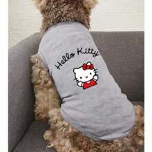 Sanrio 1 Peça Colete de Estimação Estampado com Hello Kitty, Nova Regata de Pescoço Redondo para Gatos e Cães