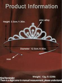 1 件时尚简约花冠蝴蝶设计头带，新娘婚礼派对头饰 - 頭箍髮飾 - 查看 2