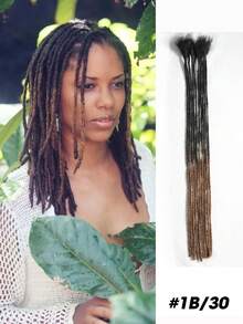 0.2厘米宽 8-18英寸 10股/件 真人发辫接发 全手工制作 真人发辫接发 - 彩色 - 查看 6