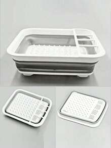 Rejilla plegable para escurrir platos, portátil, organizador de vajilla para cocina, caravana, campistas, remolque, ahorro de espacio para cocina