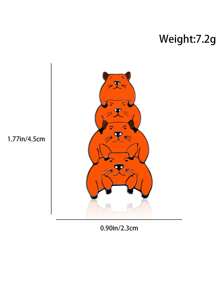 Cartoon Animal Enamel Brooch Pin Inlaid Crystal Lapel Backpack Badge Accessories Jewelry Gift Men Women Pet Lovers