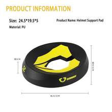 1 pieza Soporte redondo negro para casco de motocicleta, almohadilla de servicio tipo dona, soporte multifuncional para casco de motocicleta, soporte para casco de motocross de protección completa o media, accesorio de motocicleta antideslizante - Multicolor - Ver 3