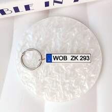 1 Stück Schlüsselanhänger mit individueller Kfz-Kennzeichen Plakette, individueller Name Schlüsselanhänger, individueller Kfz-Kennzeichen Schlüsselanhänger, individueller Nummernschildacryl Schlüsselanhänger, personalisierter Autoschlüsselring, individuelle Kfz-Accessoires für Familienmitglieder, Schulmaterial, Rückkehr zur Schule, Schulgeschenk, für Büro, für Schule, für Klassenzimmer, für Lehrergeschenke, für Jungen und Mädchen, für Teenager, Oberschüler, Studenten, bunt, süß, niedlich, witzig, Kawaii, Y2K, stylisch, individualisiert, ideale Geschenke für ihn, zarte Romantik, Wintermode, Reiseorganizer, 2000er Stil - Schlüsselanhänger aus Stahl + Ring zum Aufhängen - Übersicht 39