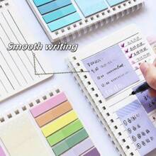 2 pièces/4 pièces Set de Note autocollante multifonctionnel, Note autocollante sandwich, bandes adhésives extensibles avec lignes, onglets adhésifs de style simpliste Ins, convient pour les agendas, les carnets de notes, les cahiers, les manuels scolaires, les calendriers, les fournitures scolaires et de bureau