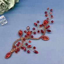 1 Stück farbige Kristall Braut Haarzubehör für Frauen, elegantes Haarband Kopfschmuck für Hochzeitskleid, handgemachter Haarreifen, geeignet für Hochzeit, Verlobung, Abschlussball