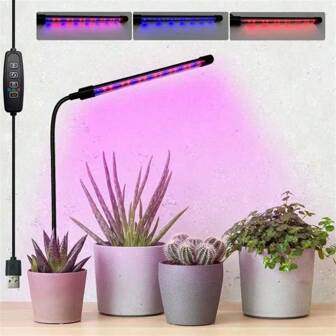 1pc Full Spectrum Plant Growth Light, Indoor Succulent, Greenery, Flower Timed Grow Light
