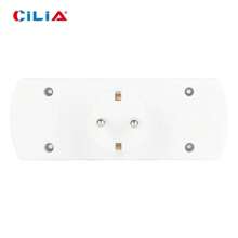 CILIA 1/2pcs European Standard 3-IN-1 Socket Adapter Wall Plug,16A/250V,Weight:124g, Carry It With You At All Tian,For Indoor Office, Kitchen, Living Room,White