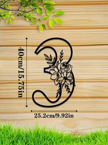 1 件 0-9 可组合花卉数字金属墙饰、金属号码牌、门牌、户外邮箱号码、家居装饰、花园装饰、家庭入口、车库门、商店、工作室装饰、家庭地址号码牌、墙饰、万圣节感恩节、装饰礼物 - 多色3 - 查看 29