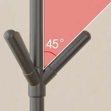 1pc 2-3 Hooks Floor Standing Coat Rack, Simple Bedroom Hanging Clothes Rack, Living Room Large Garment Rack - Multicolor - View 5
