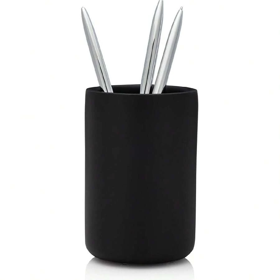 Home Matte Black Toothbrush Holder For Vanity Countertops, Small Toothbrush Holder - Matte Black Collection - Matte Black - View 1