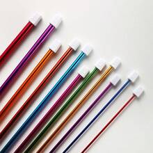 11pcs Tunisian Crochet Hooks, Multicolor Aluminum Afghan Crochet Hooks, 2-8mm Long Crochet Hook Set, Suitable For Beginners (Accessory Colors Random) - Multicolor - View 10