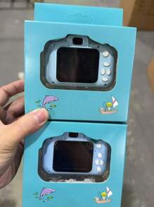 Christmas Decoration 1PC Mini Camera Waterproof 1080P HD Screen Camera Video Toy 8 Million Pixel Cartoon Cute Camera Outdoor Photography Toy Birthday Gift