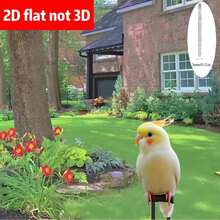 1 pieza de 30 cm/11,81 pulgadas Decoración de jardín en estaca plana 2D simulación de animal loro, loro lindo - Césped, jardín, patio, granja, decoración exterior, regalo de inauguración de la casa, decoración del hogar, decoración de bonsái