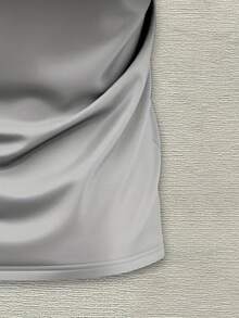 加大码男士休闲 T 恤 | 涤纶人造丝混纺，白色羽毛和新西兰全黑字母图案印花，渐变色，圆领，短袖，可机洗，加大码 - 彩色 - 查看 3