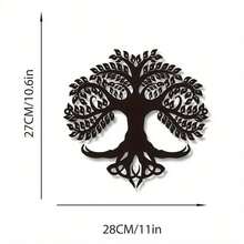 Arte de pared de paisaje HelloYoung, adornos de arte de pared de metal de ciervo y escena, decoración del hogar, arte de pared de metal, adornos de arte de pared para el hogar - TY4897 - Ver 3