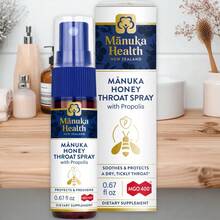 Manuka Manuka Honey & Propolis Throat Spray, .67 Fl Oz, Protects & Freshens, With MGO 400+ Manuka Honey & New Zealand Propolis - 1 - View 2
