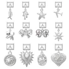 1 Stück Buchstaben Elemente DIY kreatives Accessoire Schmuck, modisches Anhänger Design personalisierbar DIY Armband Halskette Ring Fußkettchen, vielseitig, filigran, süß, modulares Armband
