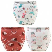 5pcs Reusable Baby Potty Training Underwear, Comfortable Breathable Thin Anti-Leak Cloth Diapers For Newborn Baby Boys Girls, Washable, Breathable Training Pants, Leakproof, Unisex, All Season Infant Clothing - Elegant Printed Patterns, Great Gift For Every Baby - Multicolor - View 38