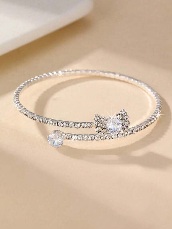 1 stuk strikkristallen armband voor meisjes, elegant modeaccessoire voor dagelijks gebruik