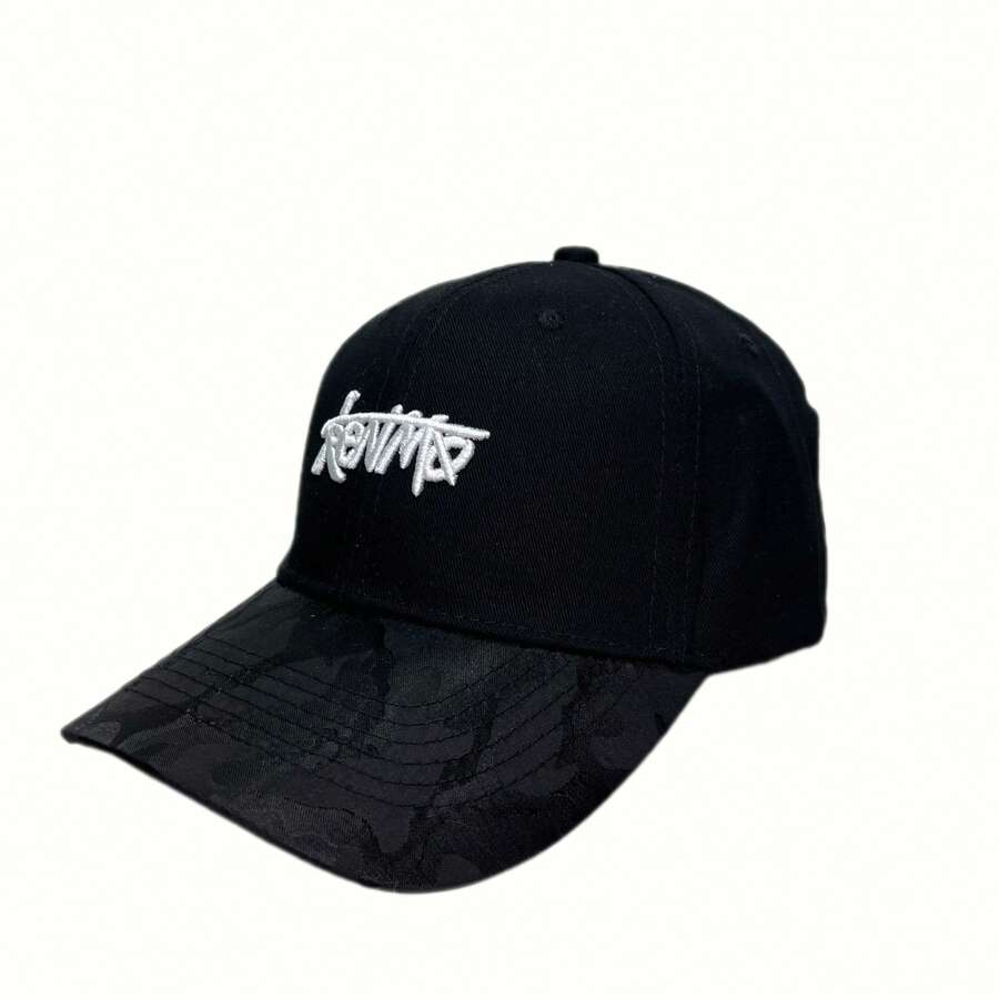 1pieza,Gorra de béisbol para hombre y mujer, letras, bordado, camuflaje, sombrero para el sol, gorra para el sol, ajustable, gorra con visera, sombrero casual. - Negro - Ver 1