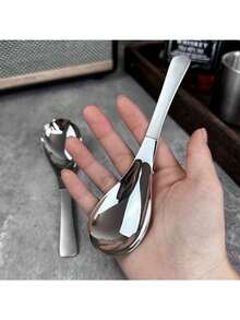 1pc Premium Stainless Steel Large Soup Spoon – Heavy-Duty, Durable Ladle For Soups, Stews, Gravy & Sauces – Ergonomic Handle For Comfortable Grip – Rust-Resistant & Dishwasher Safe – Ideal For Home Kitchens, Restaurants, Catering, And Parties – Sleek Modern Design For Effortless Serving - 彩色 - 查看 5