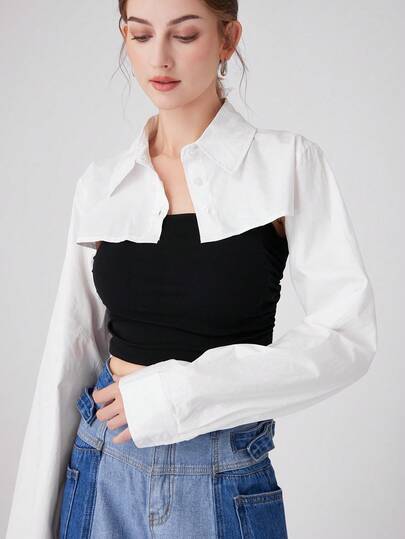 INNNEVV 1 件女士轻薄透气防紫外线新中式立领夹克，适合户外装饰