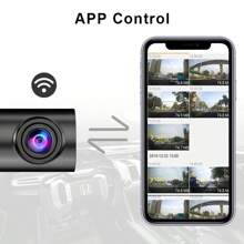 Cámara de salpicadero 4K para automóviles, cámara frontal de salpicadero 2160P, cámara de salpicadero 4K con control de aplicación, accesorios para automóviles con visión nocturna súper, sensor G, grabación en bucle, cámara para automóviles de 12V-24V, grabador de tráfico, mini cámara