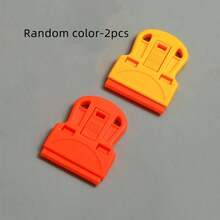 Raspador de placa de estampado para arte de uñas, removedor de adhesivo, limpiador y herramienta multifunción - Naranja - Ver 6