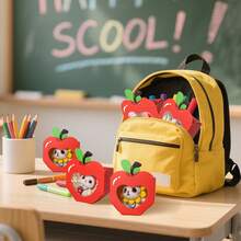 10/20个装苹果造型迷你红色苹果纸质礼品盒卡通创意礼品包装盒，适用于生日、节日派对回礼、礼品包装用品 - 紅色 - 查看 5