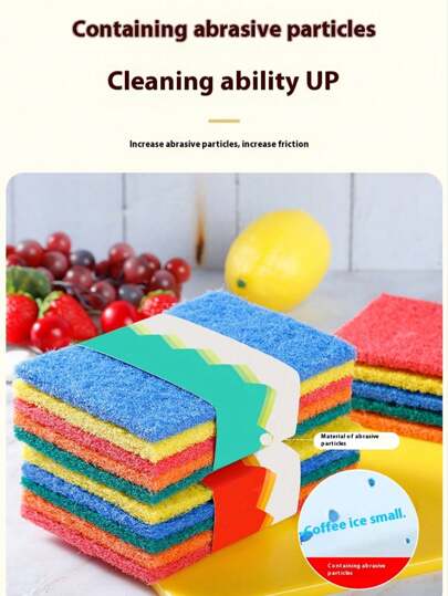 Zestaw kolorowych szczotek do czyszczenia garnków, szczotek do mycia naczyń, czyszczenia garnków, dwustronnych, wielofunkcyjnych, używanych do czyszczenia garnków i szorowania przyborów kuchennych, czyszczenia blatów kuchennych, zlewów, kuchenek i innych powierzchni kuchennych, mycia naczyń, szorowania garnków, czyszczenia niezbędnych sprzętów kuchennych