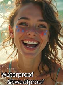 6 Sheets 4th Of July Face Tattoos Star Face Stickers 4th Of July Decorations Freckle Tattoo Red White And Blue Makeup Stickers Independence Day Accessories For Party Festivals