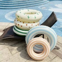 1 chiếc phao bơi bơm hơi hình tròn - Chất liệu PVC dày dặn, gồm các kiểu màu xanh lá cây, hồng, bánh donut sô cô la, dưa hấu, thích hợp cho các bữa tiệc bãi biển, hồ bơi (60#, 70#, 80#, 90#) - Nhiều màu - Xem 10