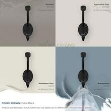 Amerock Adare - Gancho decorativo de pared tradicional de doble punta, color negro mate - Mate negro - Ver 10